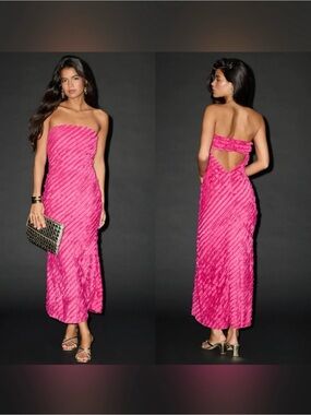 Lulus Faelyn Magenta strapless dress